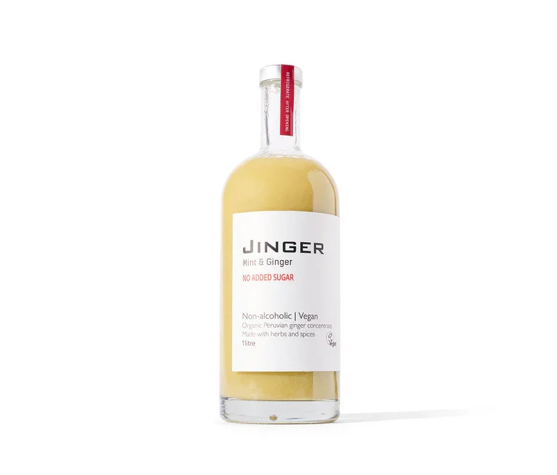 Jinger Ginger & Mint [NO ADDED SUGAR] - Concentrate 1 Litre